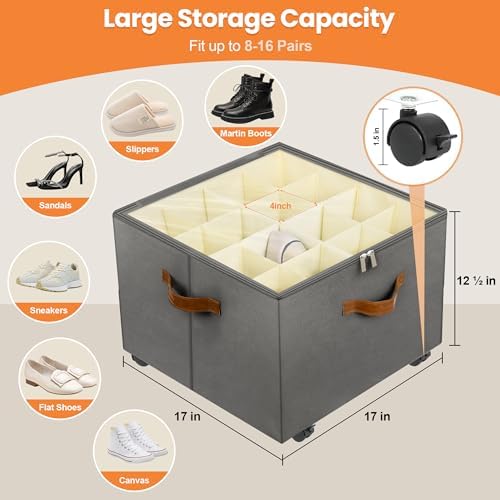 Foyego Shoe Organizer for Closet, Shoe Storage - Image 3