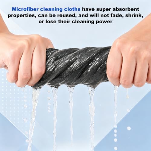 5Pcs Magic Cleaning Cloth, Microfiber Cleaning Cloths Lint Free Reusable - Image 7