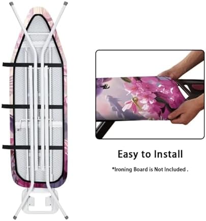 Floral Hummingbird Ironing Board Cover and Pad Extra Thick Heavy Duty Padded 3 - Image 5