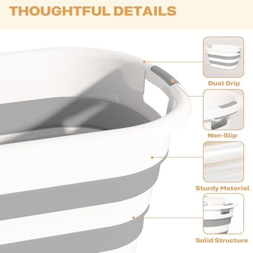 OOAMBB 43L Collapsible Laundry Baskets Plastic - Image 4