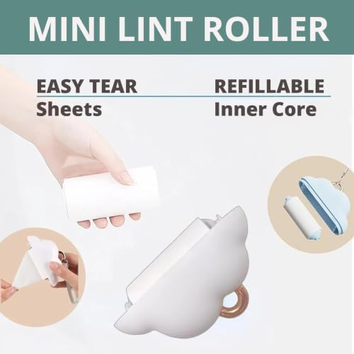Portable Lint Roller 150 Sheets Travel Size, Mini Lint Roller - Image 3