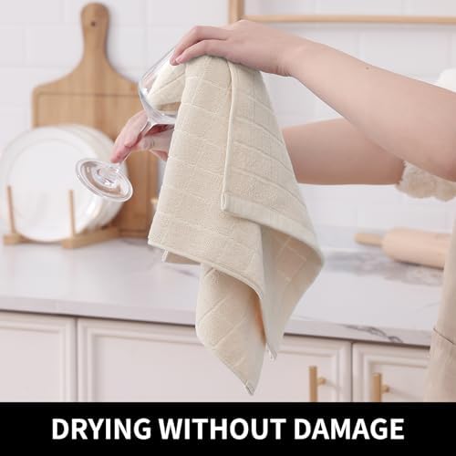 Homaxy 100% Cotton Terry Kitchen Towels, 5 Pack - Image 4