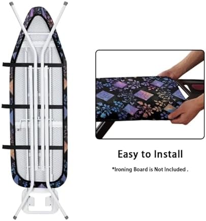 Ikat Rhombus Ironing Board Cover 54x15 inches, Gradient Leaf Geometric Graphic - Image 4
