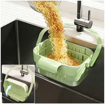 Foldable Hanging Sink Drain Basket No-Drill Removable Sink Filter by ZQDRPLUS