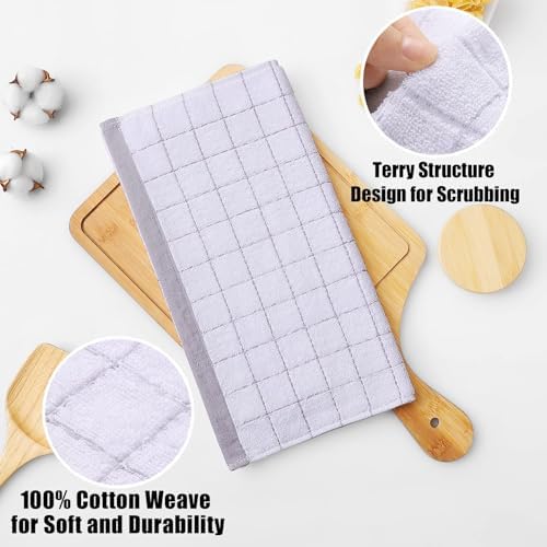 Homaxy 100% Cotton Terry Kitchen Dish Cloths, 8 Pack - Image 2