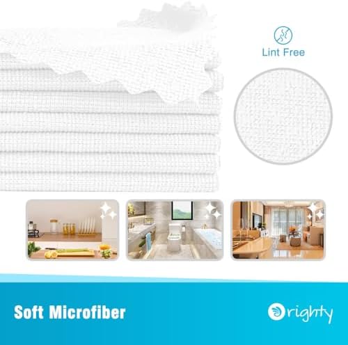 Orighty Microfiber Cleaning Cloth Bulk, 50 Pack Shop Towels 12x12 in - Image 2