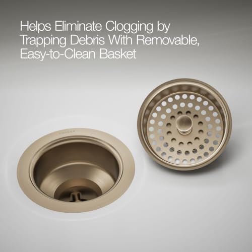 Duostrainer KOHLER K-8801-BV Duostrainer Sink Strainer, Vibrant Brushed Bronze - Image 7