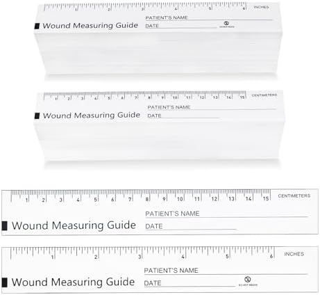 300 Pcs Wound Measuring Tape 6 Inch Wound Ruler Double Sided Disposable Paper by Unknown