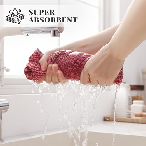 Homaxy 6 Pack Cotton Terry Premium Kitchen Towels, 18 x 28 in - Image 3