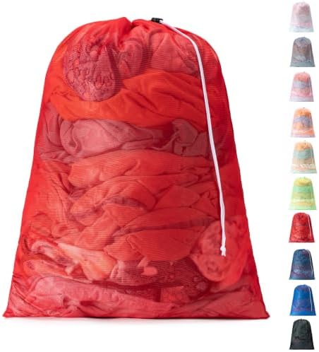 1 Pack Mesh Travel Laundry Bag 24" x 36"Extra Large Dirty Clothes Organizer by Unknown