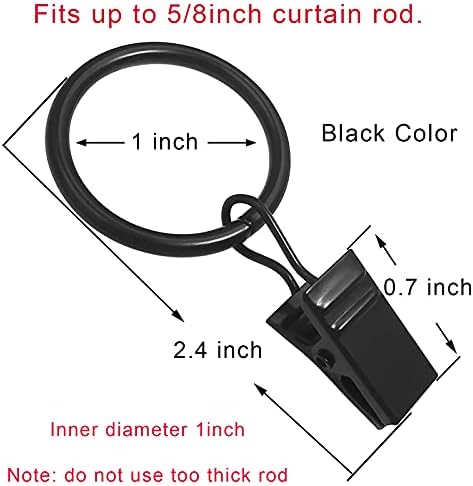 LLPJS 44 Pack Curtain Rings Hooks, Hanger Clips - Image 2