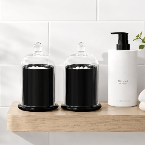 rejomiik Qtip Holder Glass Apothecary Jars - Image 3