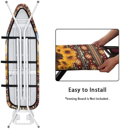 Aztec Highland Cattle Ironing Board Cover and Padding Standard Size Boho Table - Image 5