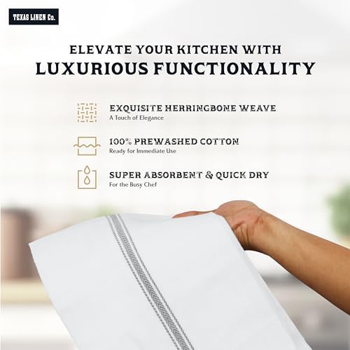 TEXAS LINEN CO. Cotton Kitchen Towels 12 Pack - Image 2