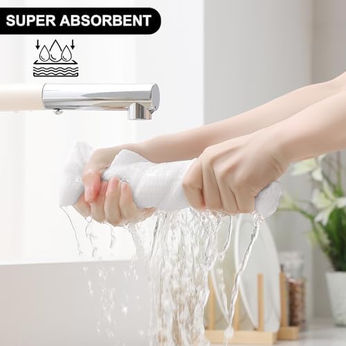 Homaxy 8 Pack 100% Cotton Kitchen Towels and Dishcloths Set - Image 3
