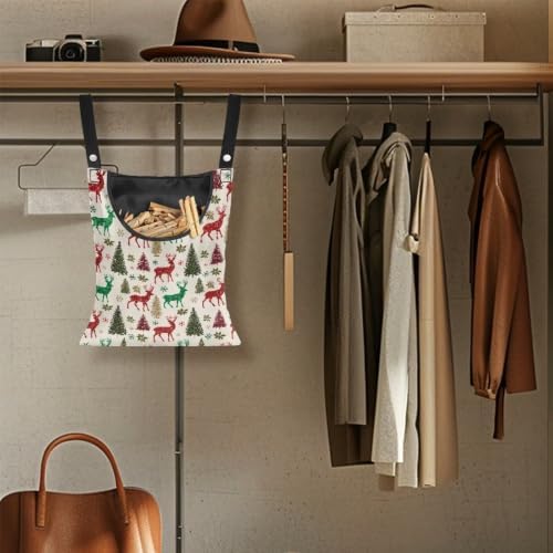 Christmas Deer Hanging Peg Bag, Heavy Duty Clothespin Storage - Image 5