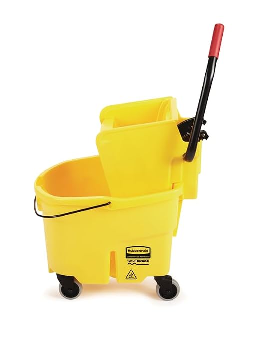 Rubbermaid Commercial Products WaveBrake 26 Qt. Side-Press Mop Bucket and - Image 3