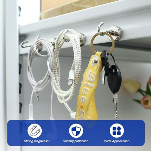12 Pack Super Strong Magnetic Hooks 35lbs+, 20MM Neodymium Magnet - Image 5