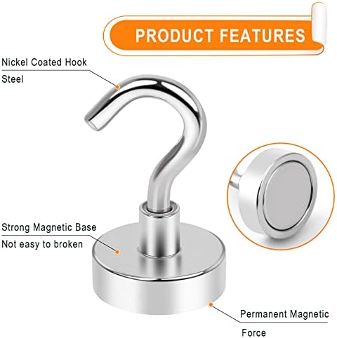 MIKEDE Magnetic Hooks 15P for Outdoor Hanging 30LBS Strong Magnetic - Image 3