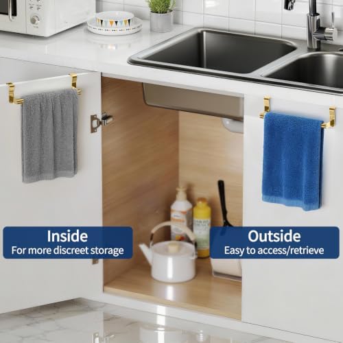 STWWO Gold Over Cabinet Towel Holder - Image 6