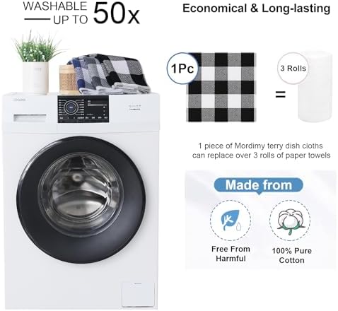 Mordimy Cotton Waffle Weave Dish Cloths, 6 Pack - Image 5
