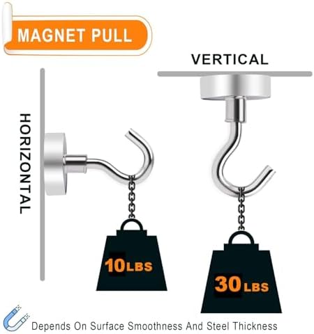 MIKEDE Magnetic Hooks 30lbs Strong Magnets Hook 36 Pack - Image 2