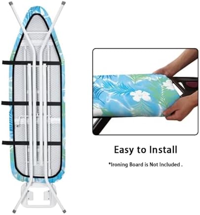 Flashideas Floral Print Ironing Board Cover and Pad 15x54 Inch Standard Ironing - Image 5