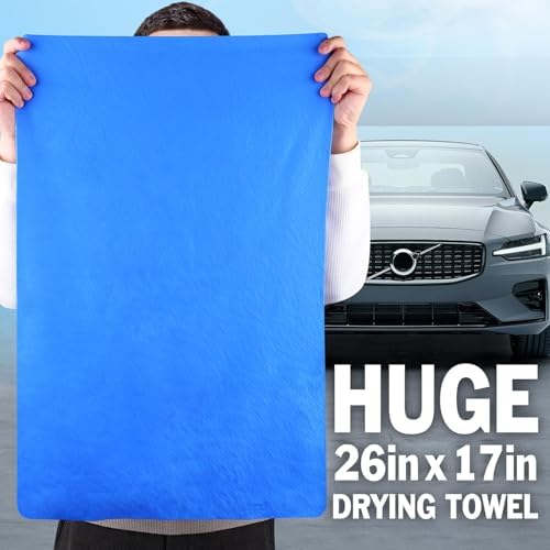 6 Pack Premium Shammy Cloth for Car Drying, 26”x17” Chamois Towel for Car - Image 2