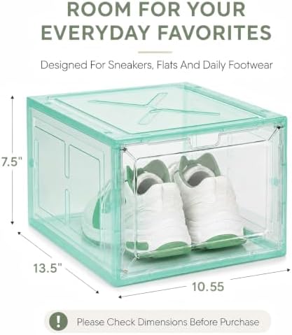 1 Pack Green Stackable Shoe Box - Image 3