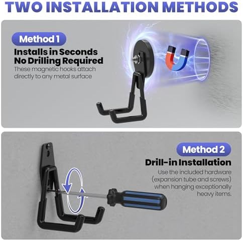 Heavy Duty Magnetic Garage Hook, 3 Pack Extra Large Magnet Hooks, Heavy Duty - Image 7