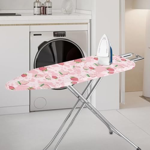 Pink Strawberry Padding Ironing Board Covers Easy to Install Stain Resistant - Image 2