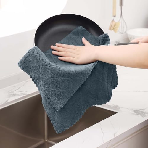 Homaxy Super Soft Absorbent Coral Velvet Dish Cloths 16 Pack - Image 3