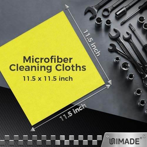 UNIMADE Microfiber Cleaning Cloth, 200PK Reusable Shop Rags Bulk - Image 3