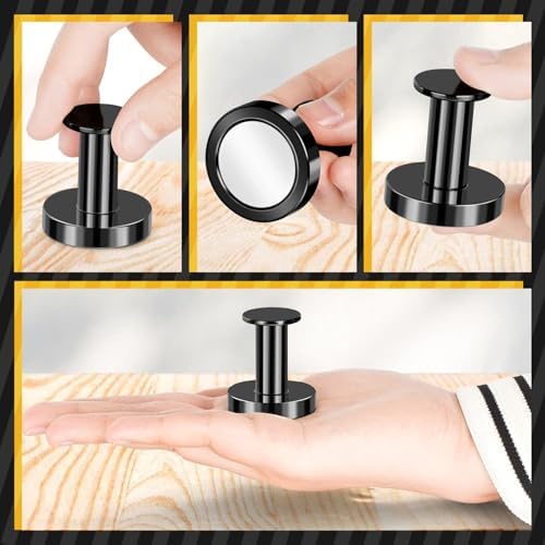 6Pcs Magnetic Hooks, 150lb Black Magnetic Hooks - Image 2