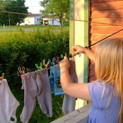 2 Pack Camping Clothesline Portable 12 Clothespins - Image 5
