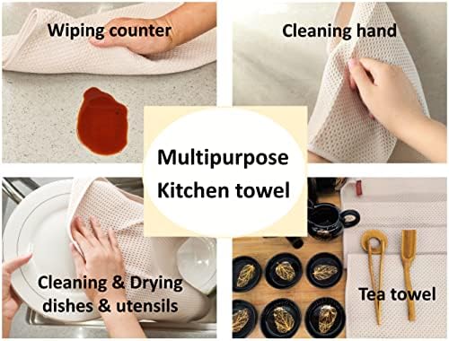 Kitchen Hand Towels 100% Cotton Waffle Weave Dish Towel - Image 5