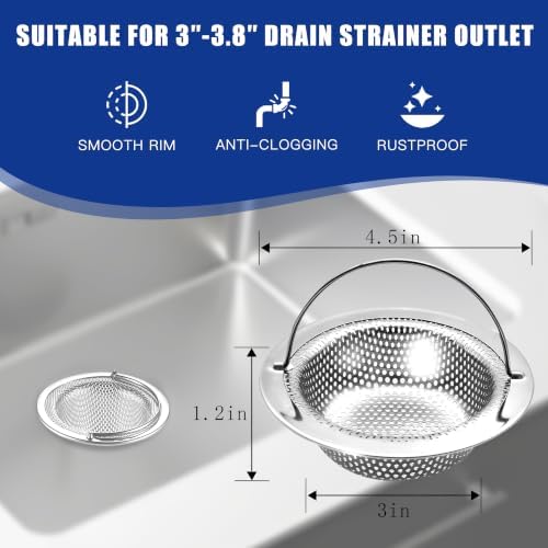 4 Pack Kitchen Sink Drain Strainer - Image 2