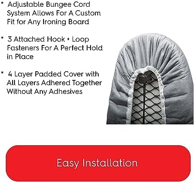 EuroPro Asymmetric Ironing Board Padded Cover Only - Image 5