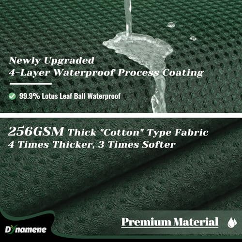 Dynamene Stall Waffle Shower Curtain 256 GSM Heavy Fabric 54x78 Dark Green - Image 3