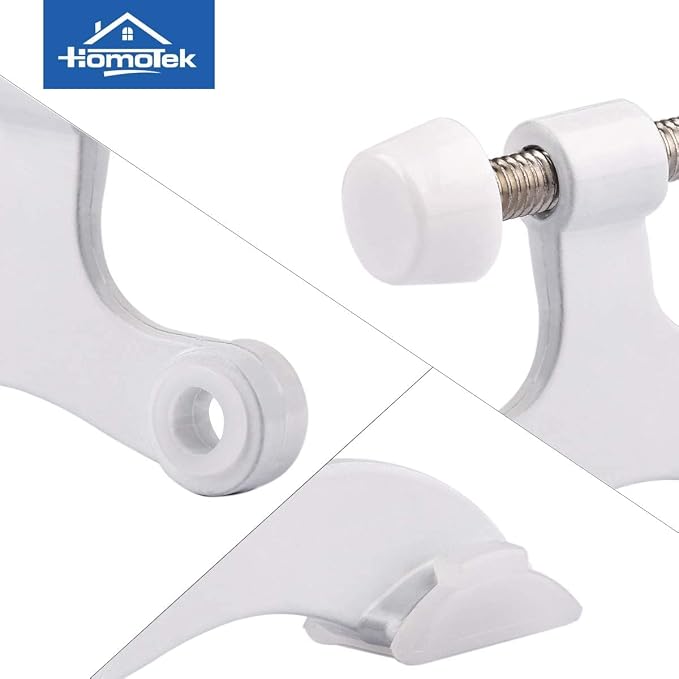 HOMOTEK 3 Pack Hinge Pin White Door Stopper, Adjustable Deluxe Heavy Duty Door - Image 5