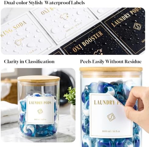 Luxspire Laundry Pods & Powder Container, Laundry Room Organization, 2 Pack - Image 5