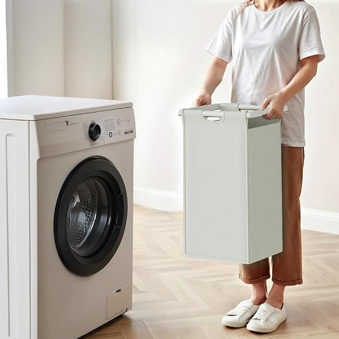 Herture Laundry Hampers with Shelf, Laundry Basket 3 Section, 3 x 15.87 Gal - Image 7