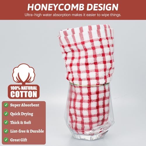 Nialnant 8 Pcs Kitchen Dish Rags, 100% Cotton Kitchen Towels - Image 3