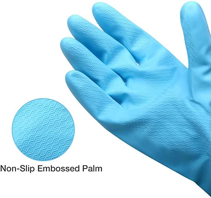Alimat PluS Pink Cleaning Gloves Latex Free, Cotton Flock Liner, Medium | 1 Pair - Image 5
