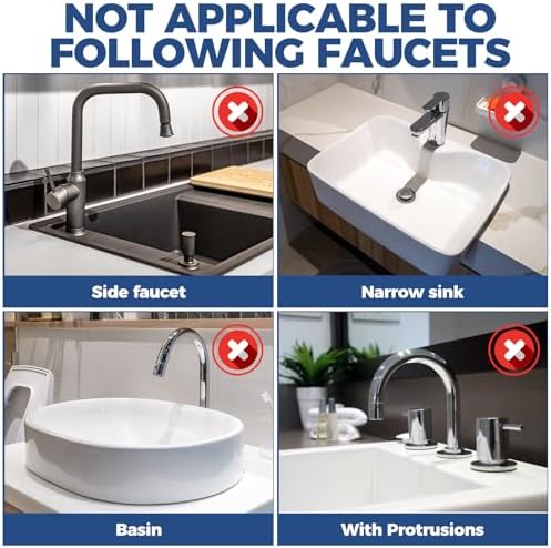 BFONS XL Silicone Faucet Handle Drip Catcher Tray, 18.1in x 5.7in x 0.79in - Image 5