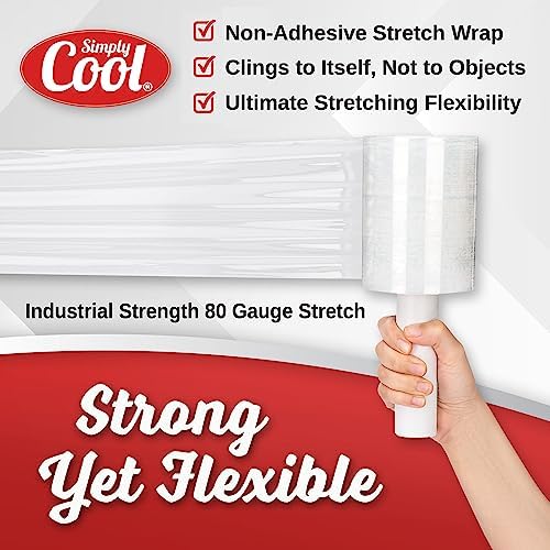 Simply Cool Mini Stretch Wrap 8 Pack 5 Inch 1000 Ft 80 Gauge Shrink Wrap - Image 3