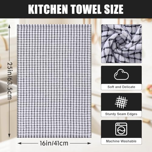 Mordimy Premium Cotton Kitchen Towels 16"x 25", 6 Pack - Image 2