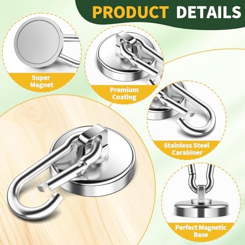 Grtard 6 Pack Magnetic Hooks - Image 6