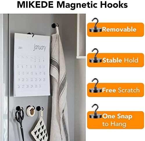 MIKEDE Magnetic Hooks 120Lbs Heavy Duty Magnets - Image 2