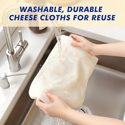 6 PCS Reusable Cheesecloth, Grade 100, 20x20 Inch Hemmed Cheese Cloth - Image 3